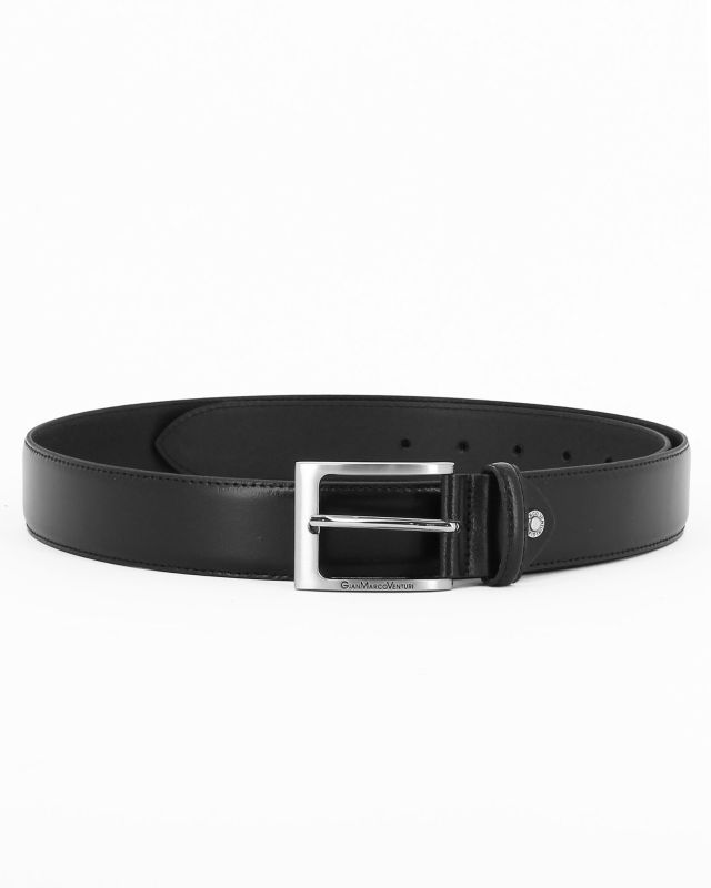 Product: GIANMARCO VENTURI - Cinta da uomo nera in VERA PELLE (1 of 3)