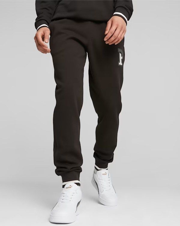 Product: PUMA - Pantalone tuta da uomo nero con logo verde bianco (1 of 4)