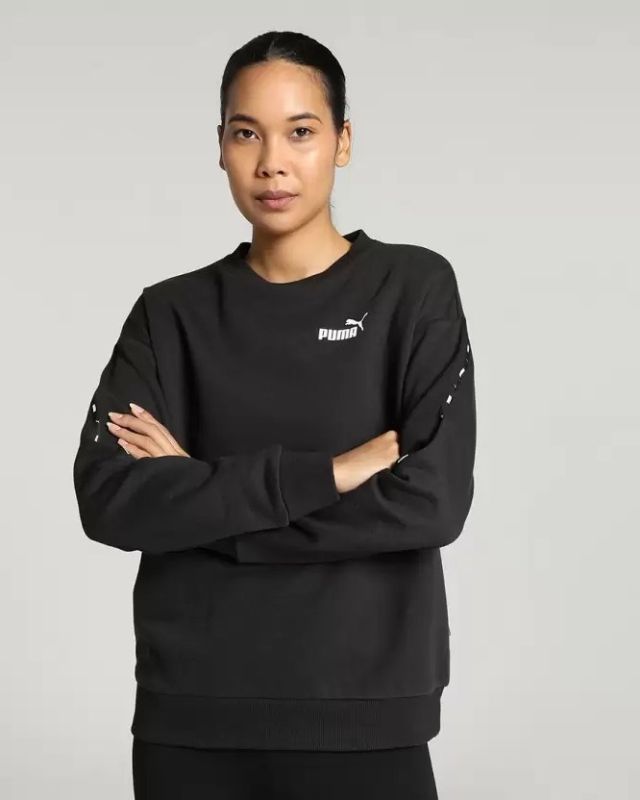 Product: PUMA - Felpa relaxed fit da donna nera con logo bianco (1 of 2)