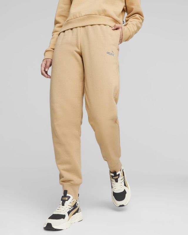 Product: PUMA - Pantalone tuta da donna beige con logo leopardato (1 of 4)