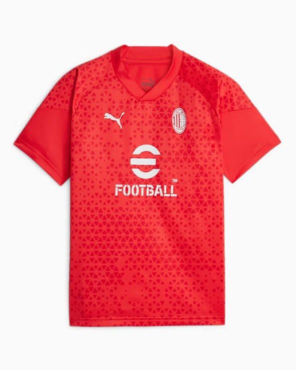 Product: PUMA - T shirt da bambino rossa e bianca in tessuto traspirante Milan (1 of 2)