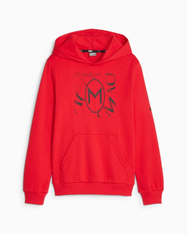 Product: PUMA - Felpa con cappuccio da bambino rossa con logo Milan (1 of 2)