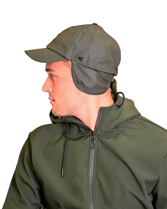 Product: KEY UP - CAPPELLO INVERNALE VERDE  DA UOMO IMPERMEABILE  E ANTIVENTO CON PARAORECCHIE (1 of 4)