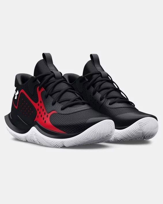 Product: UNDER ARMOUR - Scarpa da basket per ragazzo nera e rossa in mesh traspirante - JET '23 numerata 35,5-40 (1 of 4)