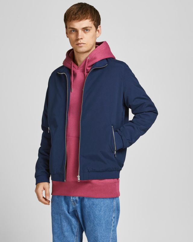 Product: JACK & JONES - GIUBBINO BOMBER BLU DA UOMO RUSH HARRINGTON (1 of 5)