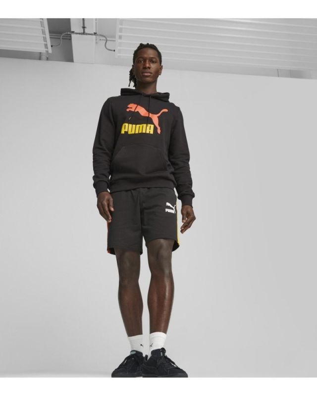 Product: PUMA - Felpa da uomo nera con dettagli colorati e cappuccio (1 of 3)