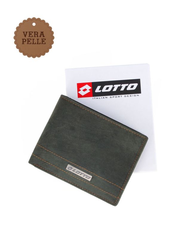 Product: LOTTO - Portafoglio uomo verde in VERA PELLE (1 of 4)