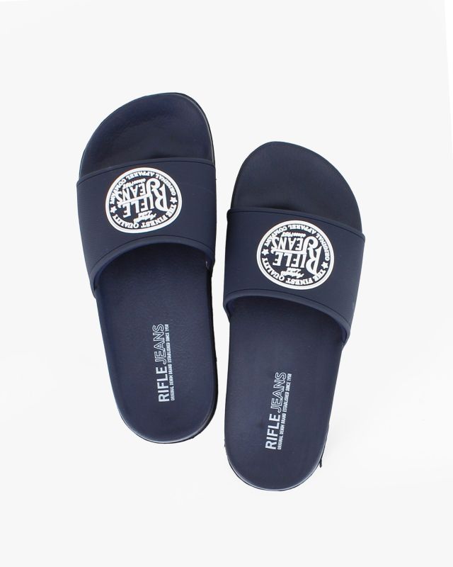 Product: RIFLE - Ciabatta blu con disegno bianco (1 of 12)