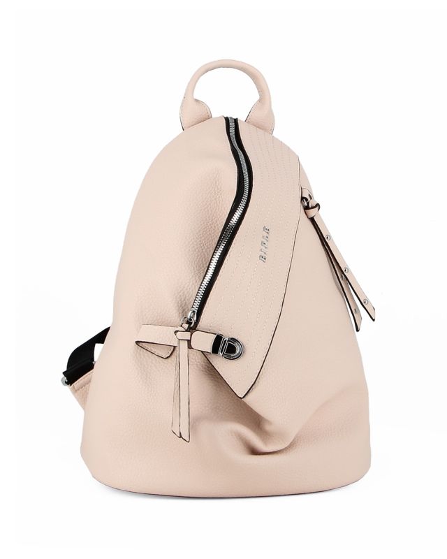 Product: RIFLE - Zaino nude con zip centrale e pulsante a chiusura (1 of 5)