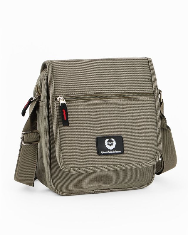 Product: GIANMARCO VENTURI - Borsello beige da uomo con tasca sulla patta (1 of 4)