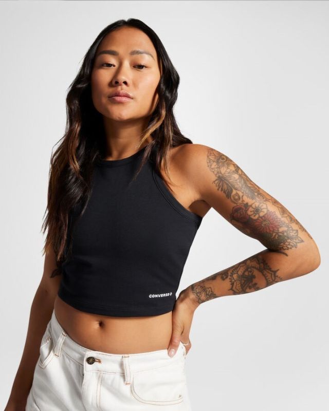 Product: CONVERSE - CANOTTA WORDMARK KNIT TANK TOP BLACK DA DONNA - 10026502 (1 of 3)