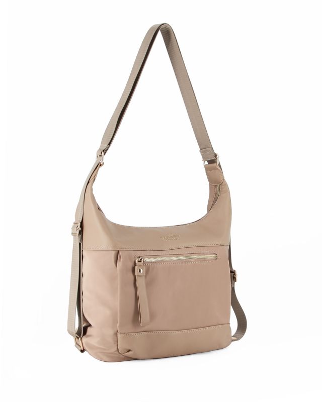 Product: CORTINA POLO STYLE - Sacca zaino beige con tasca frontale (1 of 4)