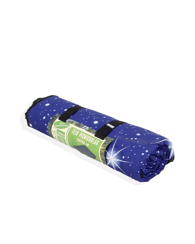 Product: Telo picnic impermeabile blu con fantasia stelle - FRATELLI ZAMBETTI (1 of 2)
