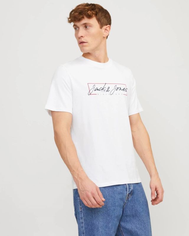 Product: JACK&JONES  T-SHIRT BIANCA DA UOMO IN COTONE