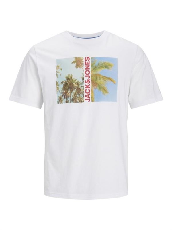 Product: JACK&JONES - T-SHIRT MEZZA MANICA BIANCA DA UOMO IN COTONE