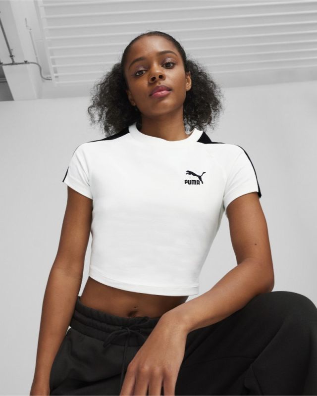 Product: PUMA - T-SHIRT DA DONNA  ICONIC T7 BABY TEE BIANCA - 625598-02