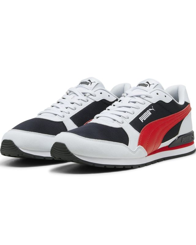 Product: PUMA ST RUNNER V3 MESH - Sneaker da uomo bianca e blu con dettagli rossi (1 of 5)