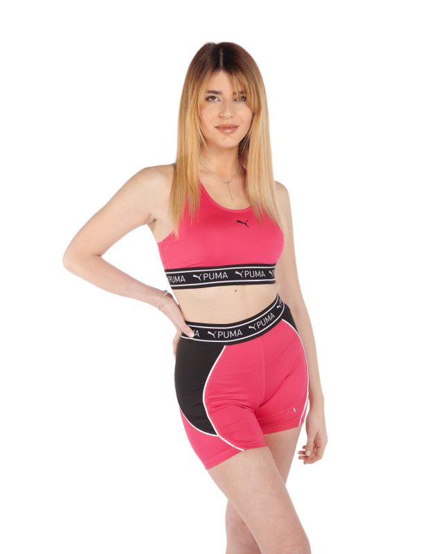 Product: PUMA SHORT TRAIN STRONG - Short fuxia e nero con logo bianco - 52504248 (1 of 4)