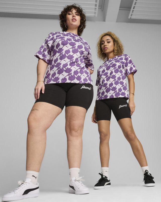 Product: PUMA - PANTALONCINO DA DONNA  ESS+ BLOSSOM 7" SCRIPT TIGHTS NERO - 679678-01 (1 of 3)
