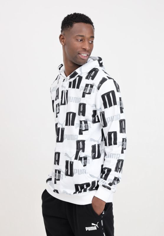Product: PUMA - FELPA DA UOMO CON CAPPUCCIO ESS+ LOGO LAB AOP HD - 680987-02 (1 of 2)