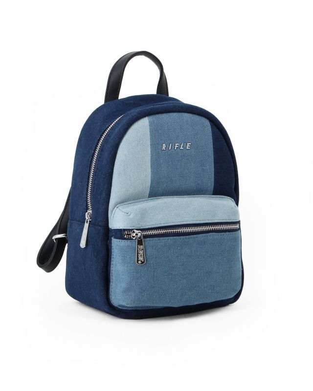 Product: RIFLE - Zaino blu jeans con tasca frontale (1 of 4)