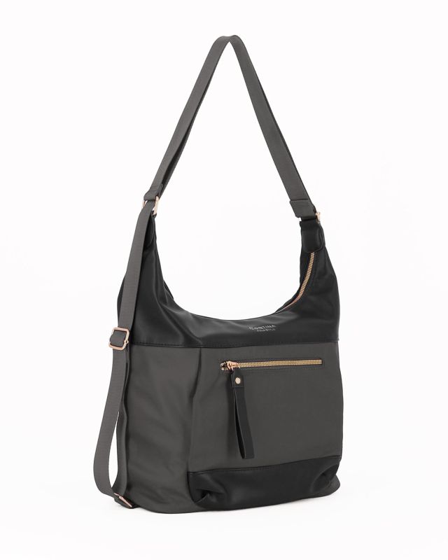 Product: CORTINA POLO STYLE - Sacca zaino grigia con tasca frontale (1 of 4)
