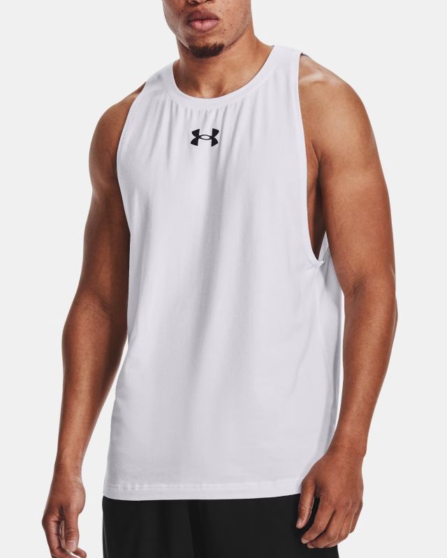 Product: UNDER ARMOUR - CANOTTA BASELINE COTTON TANK BIANCA DA UOMO, 1361901_0100 (1 of 4)