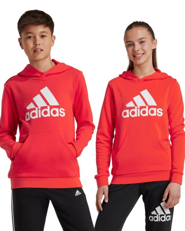Product: ADIDAS - FELPA CON CAPPUCCIO BL HOODIE JUNIOR ROSSA E BIANCA - IX9531 (1 of 6)