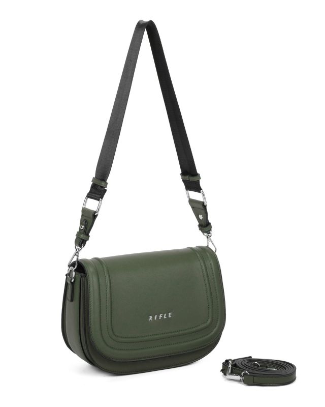 Product: RIFLE - Tracolla verde con patta e tre scomparti interni (1 of 4)