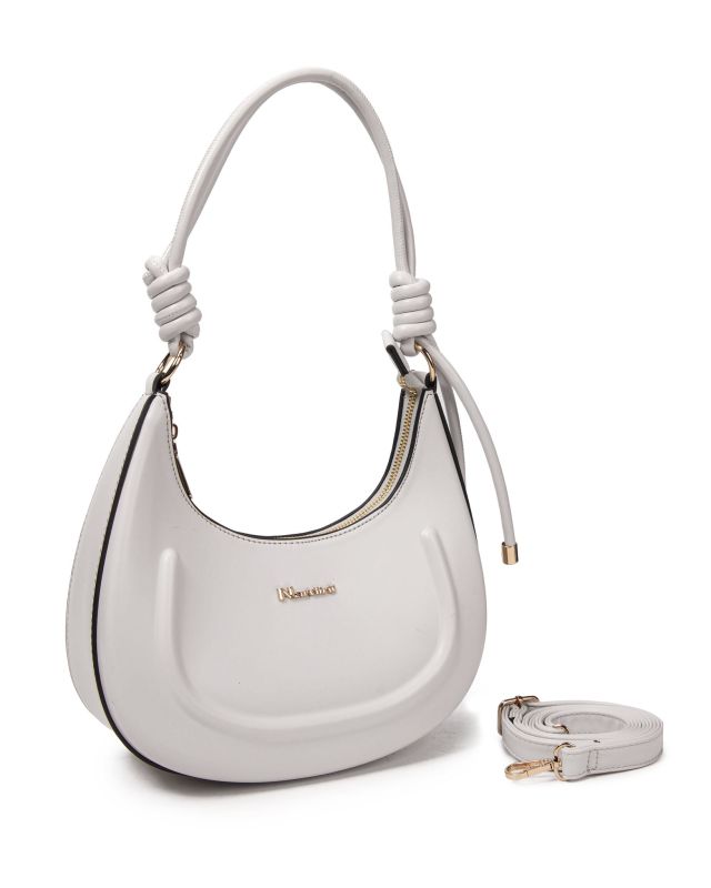 Product: NARDINI - Borsa a spalla perla, tracolla removibile (1 of 4)