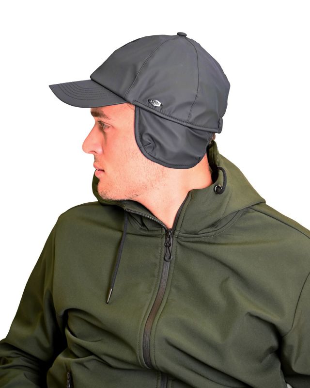 Product: KEY UP - CAPPELLO INVERNALE BLU  DA UOMO IMPERMEABILE  E ANTIVENTO CON PARAORECCHIE (1 of 4)
