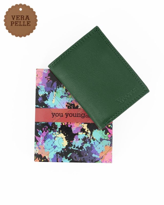 Product: YOU YOUNG COVERI - Portafoglio verde in VERA PELLE da donna (1 of 3)