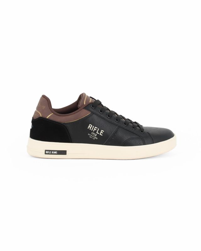 Product: RIFLE - Scarpa nera con lacci e inserto scamosciato (1 of 4)