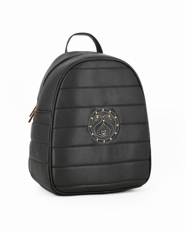 Product: SOLO SOPRANI - Zaino grande trapuntato nero con logo frontale (1 of 8)