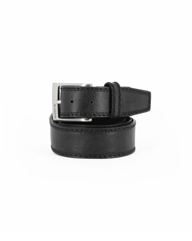 Product: LAURA BIAGIOTTI - Cinta nera da uomo con fodera in VERA PELLE (1 of 3)