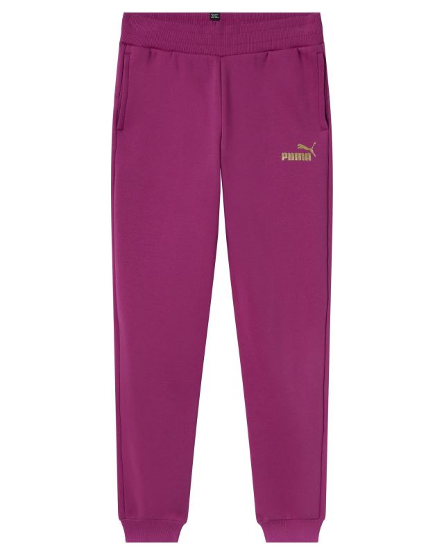 Product: PUMA - Pantalone fuxia da bimba con logo oro  ESSENTIAL GLITTER