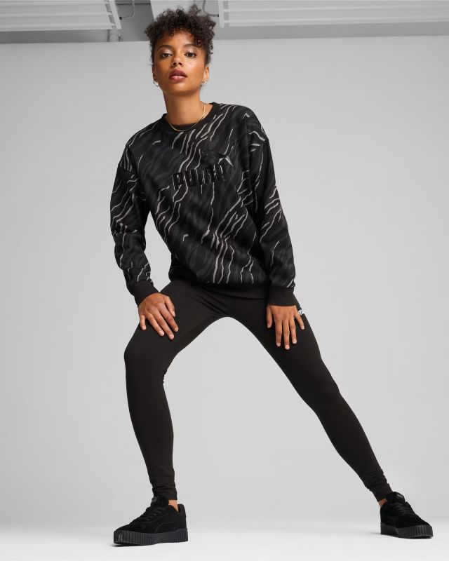 Product: SWEAT ESS+ANIMAL AOP CREW FL BLACK (1 of 7)