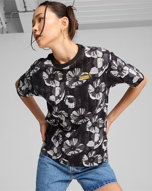Product: PUMA - T-SHIRT NERA E BIANCA ESSENTIAL+ CLASS ACT  DA DONNA, 681692-01 (1 of 5)