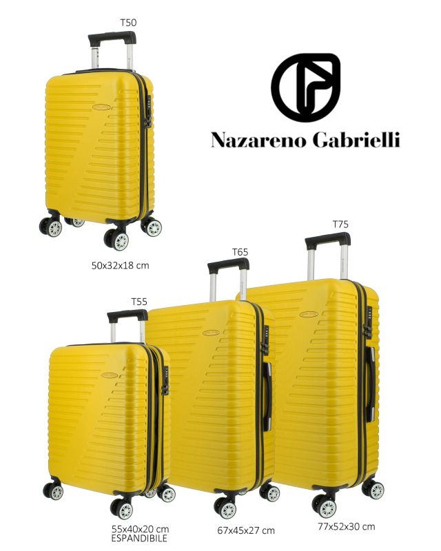Product: NAZARENO GABRIELLI - TROLLEY GIALLO IN ABS 4 RUOTE (1 of 5)