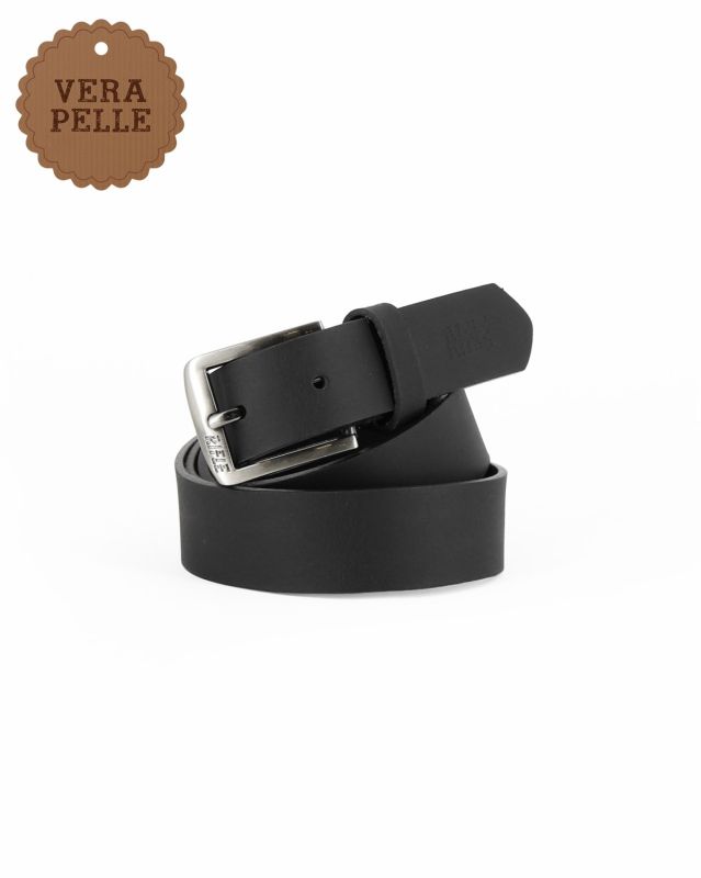 Product: RIFLE - Cinta nera in VERA PELLE da uomo (1 of 3)