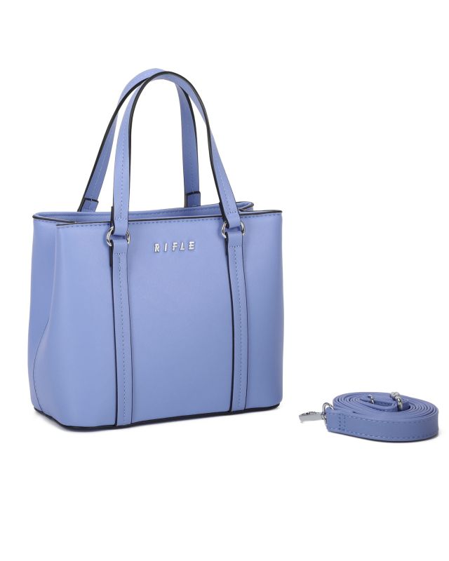 Product: RIFLE - Borsa due manici indaco con tre scomparti interni e tracolla removibile (1 of 3)