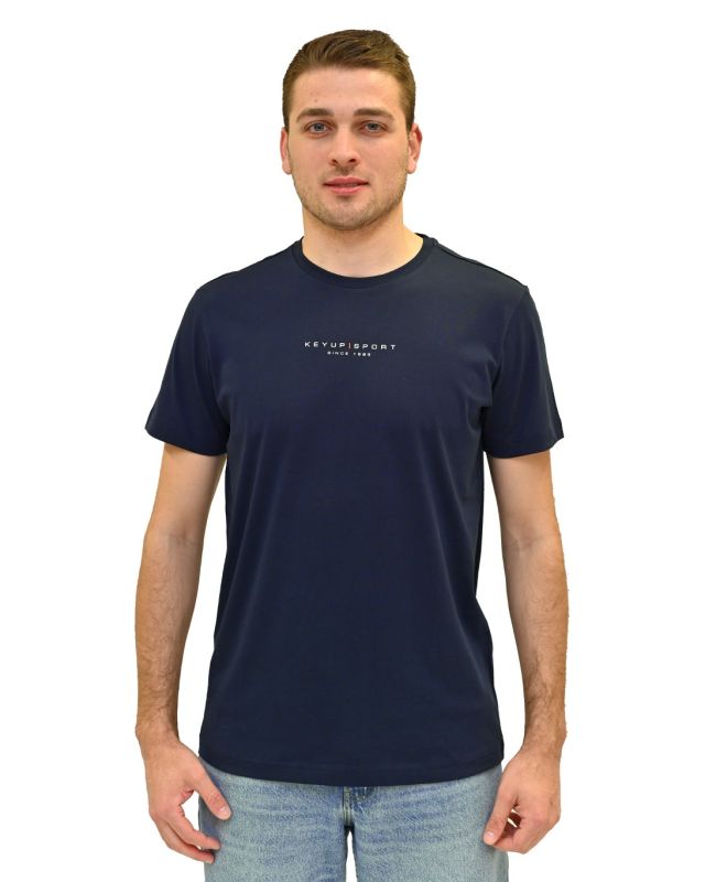 Product: KEY UP - T-SHIRT MEZZA MANICA UOMO BLU - 2S571/1245 (1 of 4)