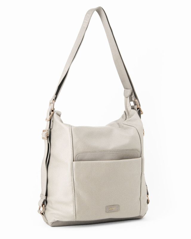 Product: RIFLE - Borsa bianca con manico regolabile e tasca frontale (1 of 4)