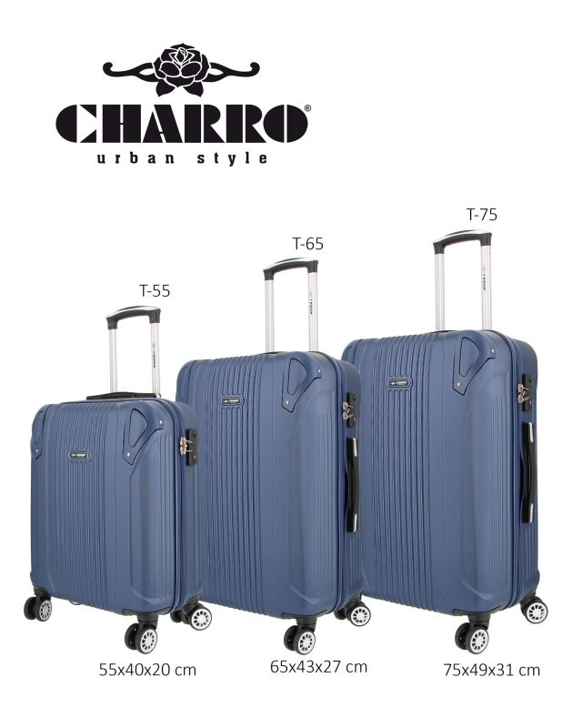 Product: CHARRO - TROLLEY BLU IN ABS 4 RUOTE (1 of 5)