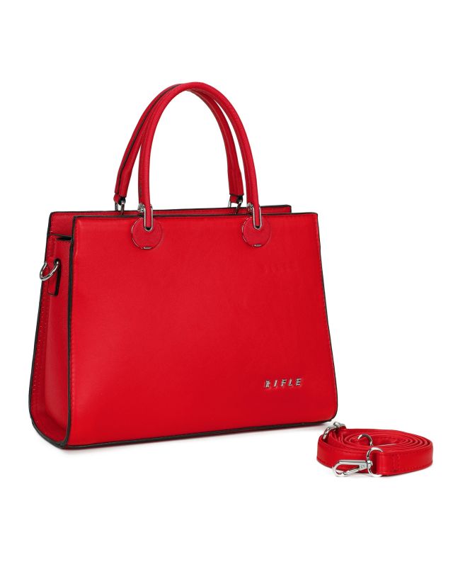 Product: RIFLE - Borsa due manici rossa con tre scomparti principali, tracolla removibile (1 of 3)