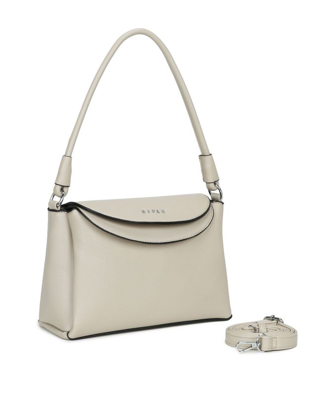 Product: RIFLE - Borsa un manico taupe con doppia patta, tracolla removibile (1 of 3)