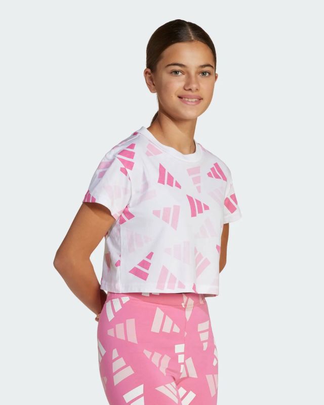 Product: ADIDAS - T-SHIRT BIANCA E  ROSA CLBRTN TEE JUNIOR - JC7710 (1 of 4)