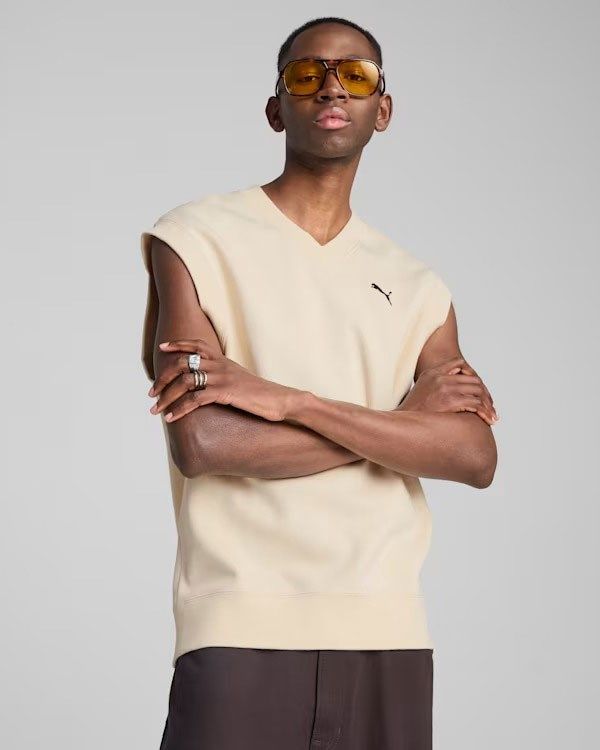 Product: PUMA - GILET BEIGE/CREMA WARDROBE ESS RELAXED VEST DA UOMO, 629662-87 (1 of 3)