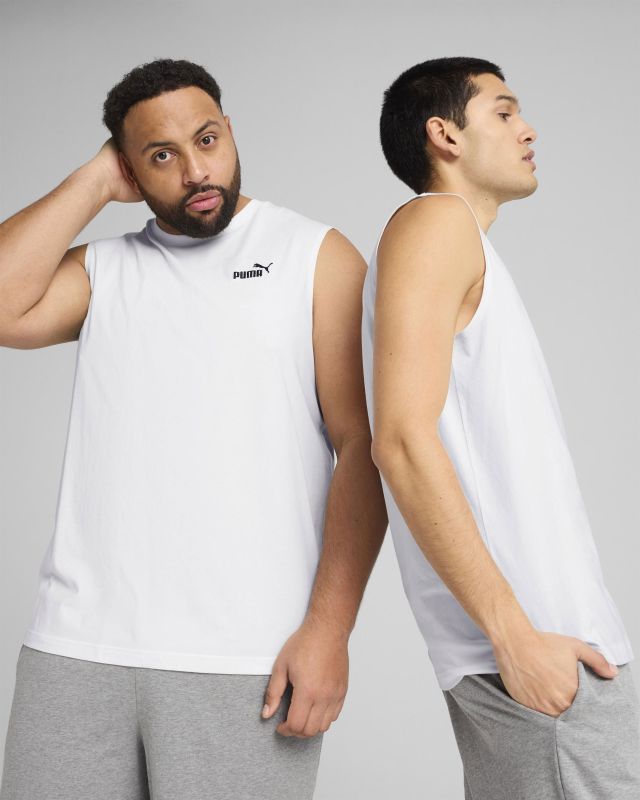Product: PUMA -  CANOTTA BIANCA ESS NO. 1 LOGO SL TEE DA UOMO - 682626-02 (1 of 4)