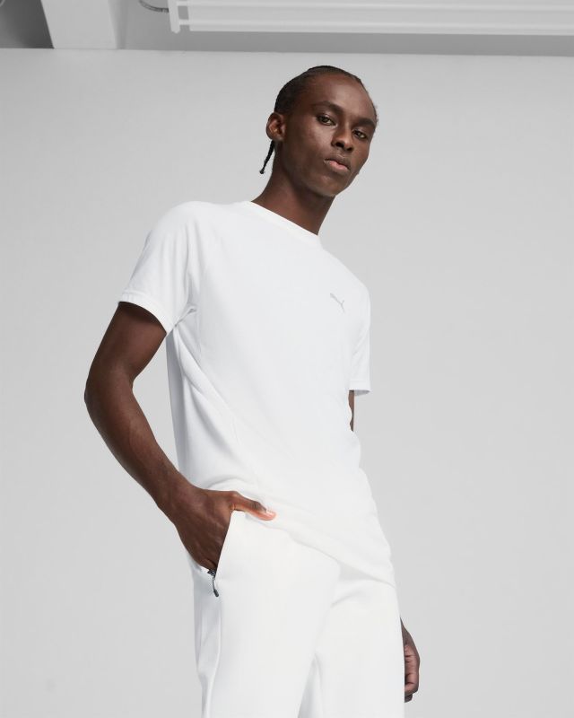Product: PUMA - T-SHIRT BIANCA EVOSTRIPE TEE DA UOMO,  684611-02 (1 of 5)